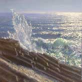 Pemaquid Surf 2 David Rosenthal Painting